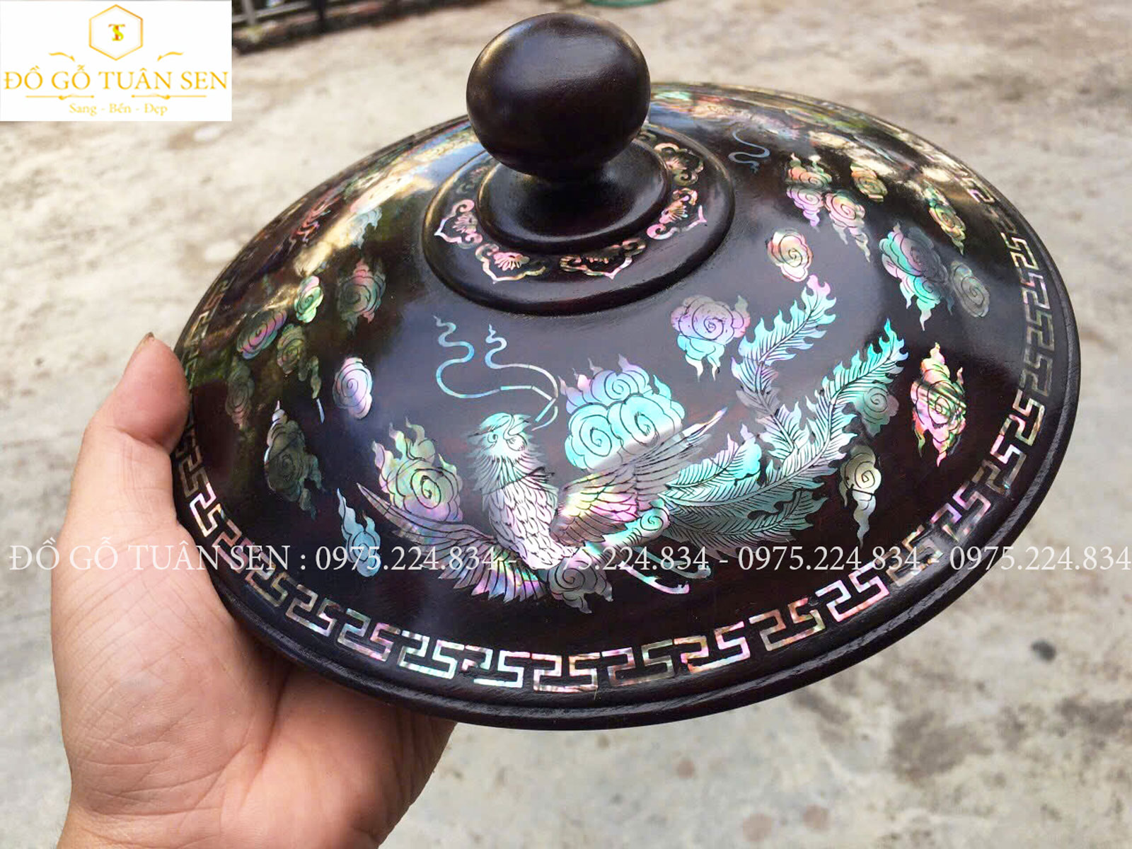 Hình ảnh Rỏ Ủ Trà Nóng Khảm Ốc 